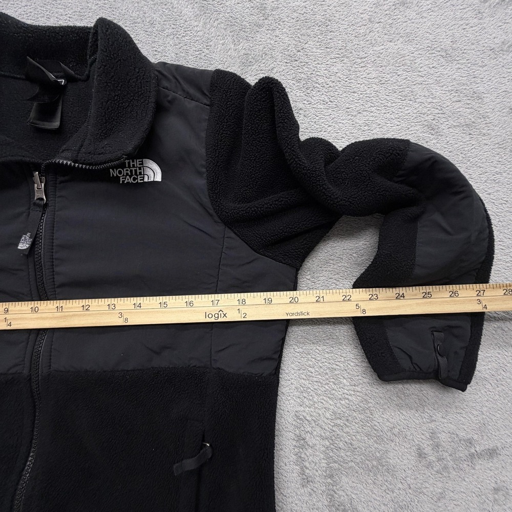 The North Face Jacket Youth Large Black Fleece Zip Pockets Casual Hiking‎ Logo - Picture 8 of 9